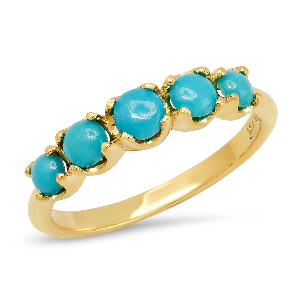 Graduated Turquoise Ring