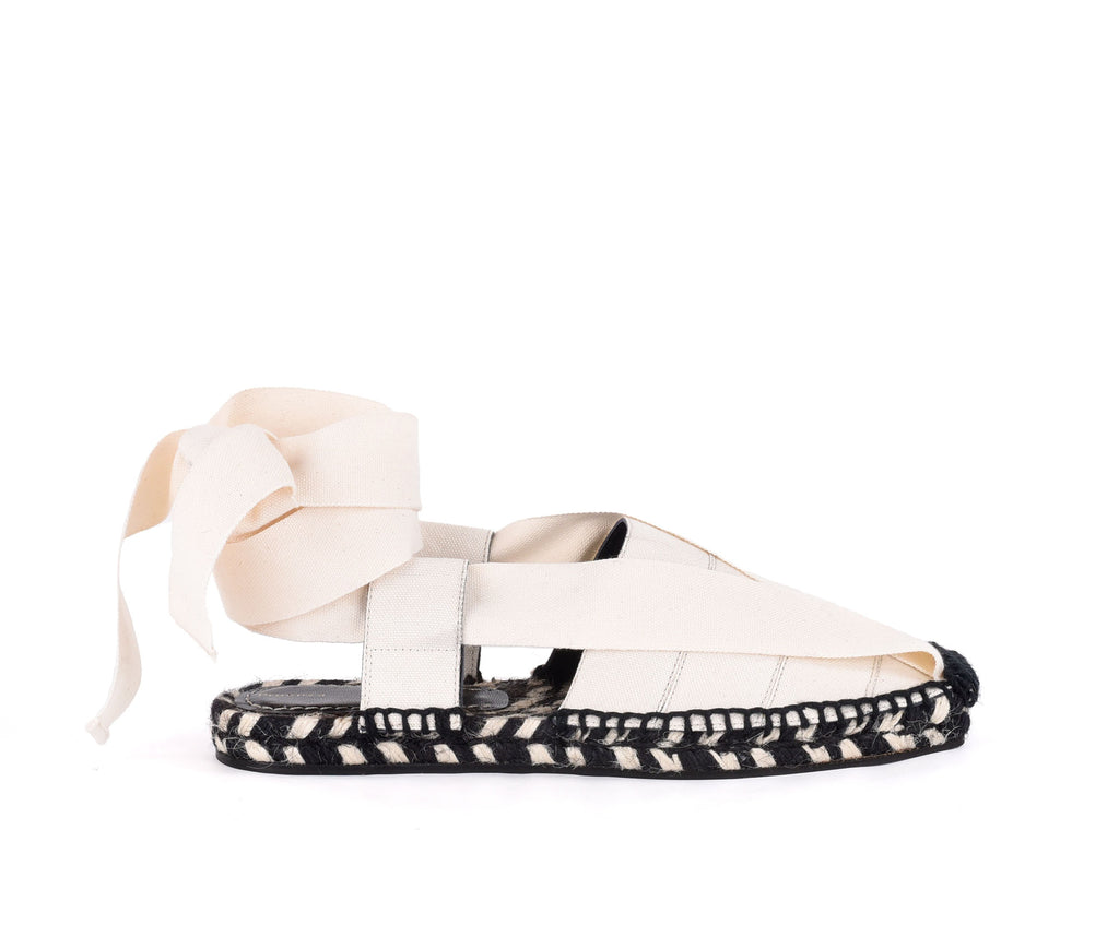 Espadrille Ankle Wrap Slippers